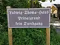 Landhaus, sogenanntes Ludwig-Thoma-Haus