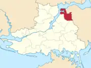 Rajon Werchnij Rohatschyk in der Ukraine