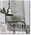 Außenkanzel beim Aufzug einer Glocke 1949