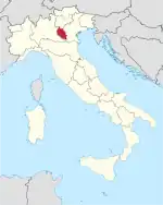 Lage innerhalb Italiens
