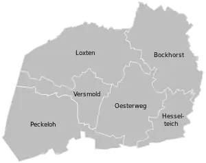 Ortsteile der Stadt Versmold
