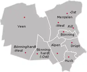 Lage des Alpen (Niederrhein) in Alpen (anklickbare Karte)