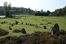 Schiffssetzung im Gräberfeld Vätteryd