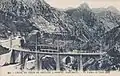 Der Viaduc du Carréi, der ebenfalls für die Eisenbahnlinie erbaut worden war, um das Jahr 1910