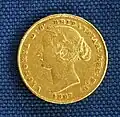 Victoria, geprägt durch Sydney Mint 1867, Auflage ca. 2,3 Mio. Münzen