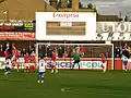 Die Anzeigetafel am Bury Road End