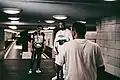 Özkan (rechts) mit Eko Fresh und Silla am Set von Unsterblich