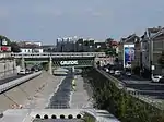 Brücke über den Wienfluss vor der Endstation Hütteldorf