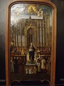Französische Schule des 15. Jahrhunderts: La Vierge devant Saint-Vulfran d’Abbeville, Paris, Musée de Cluny.