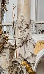 Heiliger Christophorus: Patronat für ein christliches Tagwerk, Nothelfer in vielen Gefahren, Retter aus Wassernot; Schutzpatron der Schiffer, Flößer, aller Reisenden und Kraftfahrer; Helfer gegen einen unvorhergesehenen Tod