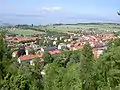 Blick auf Gränna; im Hintergrund der Vättern und die Insel Visingsö