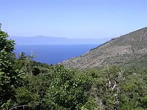 Blick vom Norden Maquilis nach Süden in Richtung Timor