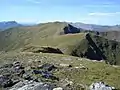 Blick vom Sgùrr Breac nach Westen über den Toman Còinnich zum A’ Chailleach