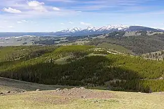 Blick auf die Gallatin Range vom Sepulcher Mountain