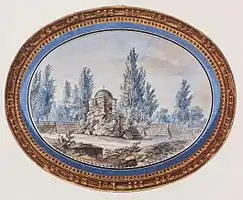 Wachthaus in Hohenheim, um 1781.