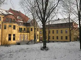 Parkseite mit Zusatzbau von 1935