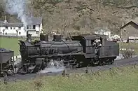 Die von Krauss und Maffei gebauten Meterspurlokomotiven bewährten sich in Nordspanien. Maschine Nr. 17 auf der Strecke Ponferrada–Villablino.