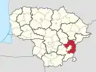 Lagekarte von Vilniaus rajono savivaldybė