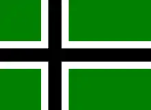 Die sogenannte Flagge Vinlands, Entwurf des Sängers Peter Steele der Band Type O Negative