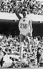 Die Olympiafünfte von 1964 Viorica Viscopoleanu kam auch hier aufden fünften Platz – 1968 wurde sie Olympiasiegerin mit Weltrekord