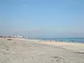Strand von Virginia Beach, im Hintergrund ist Norfolk zu sehen