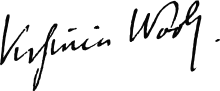 Signatur von Virginia Woolf
