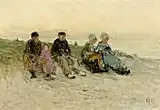 Adolphe Artz: Fischerfamilie in den Dünen (etwa 1880)