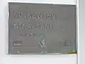 Ein Werftschild als Plakette