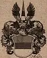 Wappen derer von der Heyde in Tingierung Rot-Schwarz-Silber