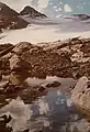 Der Gletscher im September 1973, gesehen von leicht nördlich der damals zukünftigen Gondelbahnstation