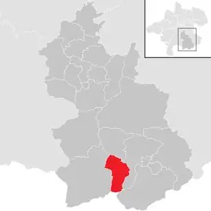 Lage der Gemeinde Vorderstoder im Bezirk Kirchdorf (anklickbare Karte)