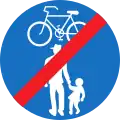 17a-c: Ende des Geh- und Radweges (gemein­sam geführter Weg)