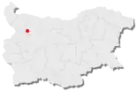 Karte von Bulgarien, Position von Wraza hervorgehoben