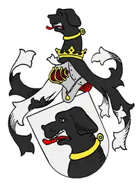 Brackenkopf im Wappen der Herren von Vultejus / von Vultée