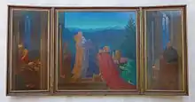 Triptychon „Anbetung des Jesuskindes durch die Heiligen Drei Könige“ von Rudolf Schäfer