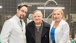 Axel Prahl, Jan Josef Liefers und Christine Urspruch spielen Thiel, Boerne und Haller