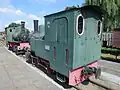 erhaltene Lokomotive Cukrownia Kruszwica 16 für 750 mm Spurweite im Eisenbahnmuseum Sochaczew