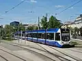 Wagen 504 und 516 in Doppeltraktion auf dem Wiener Karlsplatz
