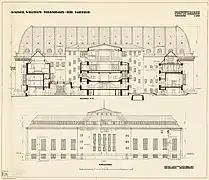 Blunck: Entwurf für das Kaiser-Wilhelm-Volkshaus, Nordseite (1917)