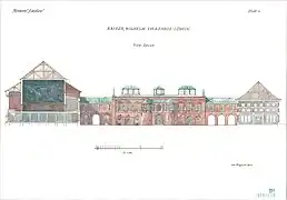 Fischer: Entwurf für das Kaiser-Wilhelm-Volkshaus, Südseite