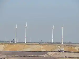 Windpark Jüchen, Ansicht von Westen