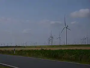 Windpark Reußenköge im August 2020