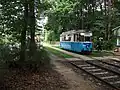 Die Stra­ßen­bahn Wol­ters­dorf ver­wen­det den Buch­sta­ben E auch für Fahr­schul­fahr­ten