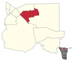 Karte Eengodi (Wahlkreis) in Namibia