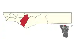 Karte Eenhana in Namibia
