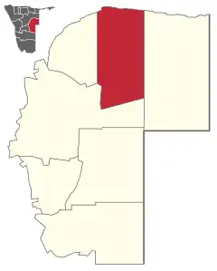 Karte Epukiro (Wahlkreis) in Namibia