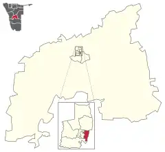 Karte Katutura-Ost in Namibia