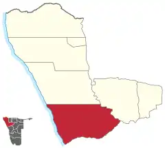 Karte Khorixas in Namibia