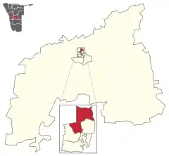 Karte Moses ǁGaroëb (Wahlkreis) in Namibia