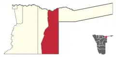 Karte Divundu in Namibia